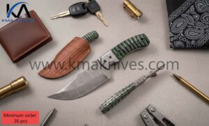 DAMASCUS HUNTER WITH MANWOOD HANDLE