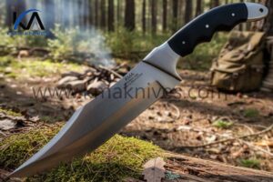 14.6" KMA Handmade BEARING 52100 CARBON Steel Survival Hunting Camp Rigid Knife