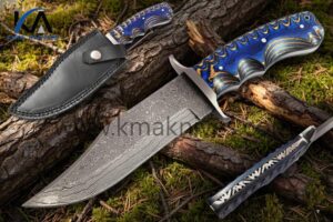KMA Knives Handmade Full Tang Damascus Camping Hunter Knife HB-1010