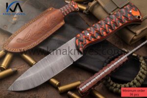 KMA Knives Handmade Full Tang Damascus Drop Point Hunter Knife HB-1039