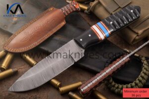 KMA Knives Handmade Full Tang Damascus Drop Point Hunter Knife HB-1046
