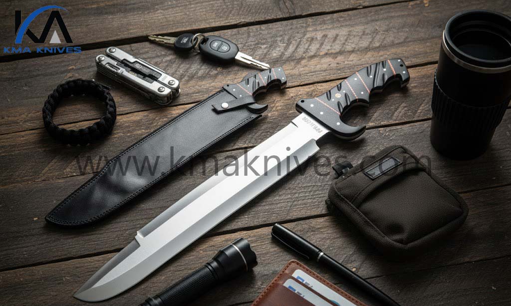 Ozair Custom Handmade 52100 Bearing Steel Predator Bowie Knife HB-1127