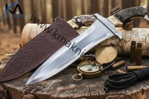 18"Ozair Custom "Alamo Bowie" D2 Tool Steel Full Tang RIGID style Bowie knife