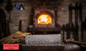 HANDMADE FORGED DAMASCUS STEEL SPIROGRAPH FEATHER PATTERN BLANK BILLET BAR