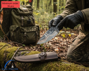 6" NEW CUSTOM HANDMADE, FORGED COPPER DAMASCUS STEEL, HIDDEN TANG, BLANK BLADE KNIFE FOR KNIFE MAKING.